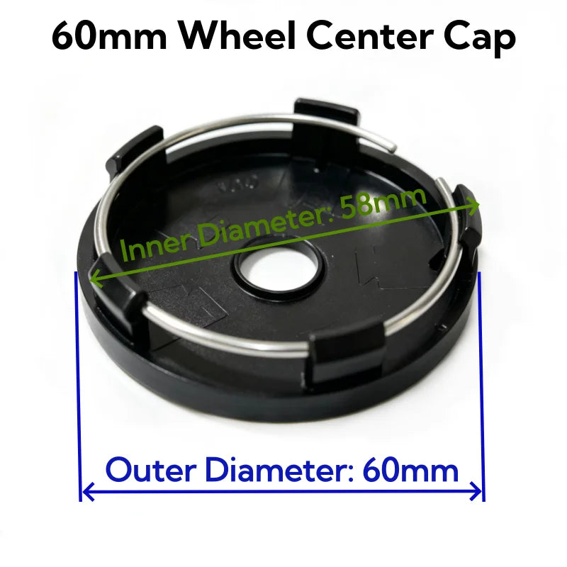 4 pcs Auto Wheel Center Cap 50mm 56mm 60mm 65mm 68mm No Logo Badge Blank Hubcap For Kia Car Rim Tire Decorative Dust-proof Cover