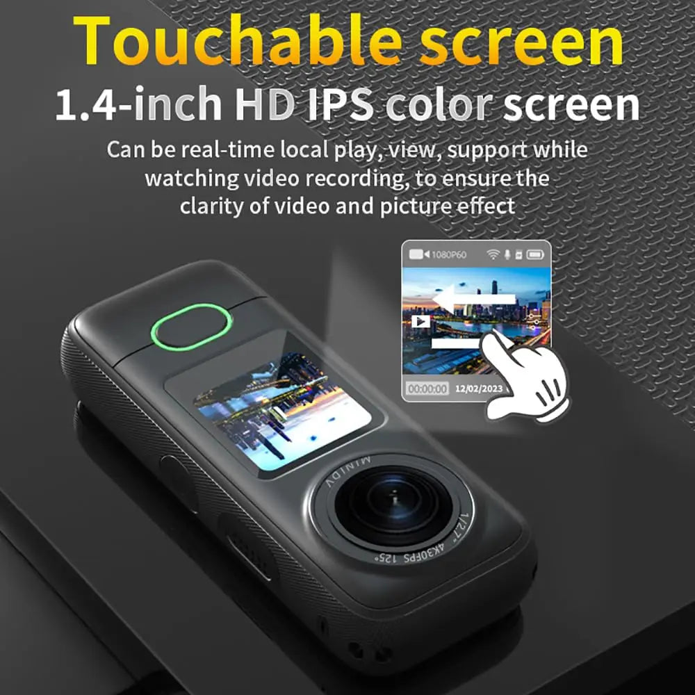 4K Waterproof Touchscreen Action Camera with Stabilization