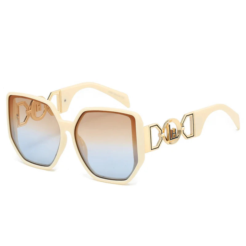 Large Cat Eye Sunglasses for Women — Cut-Out Frame, UV400