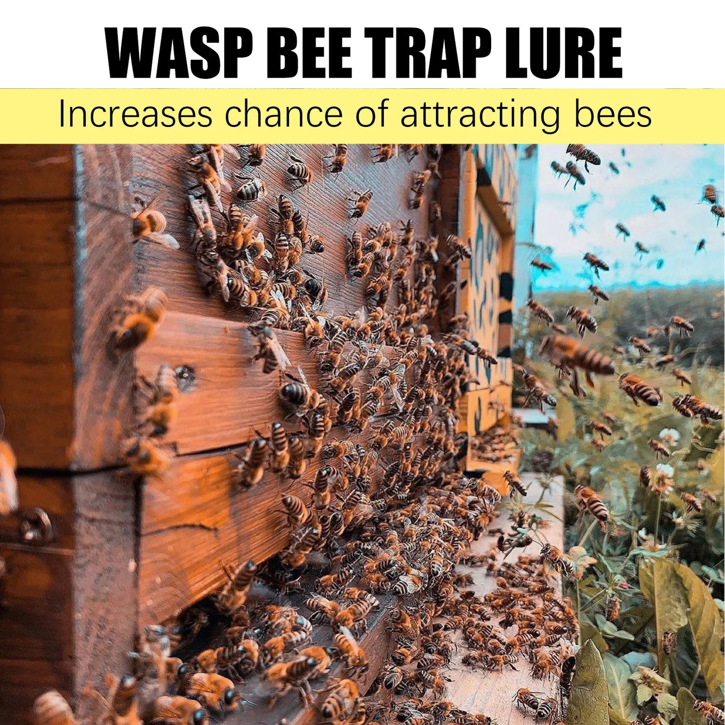 Bee Attractant Lure Bee Queen Pheromone Catching Bait Swarm Lure Beekeeping Attract Bait Swarm Commander Honeybee Trap Liquid