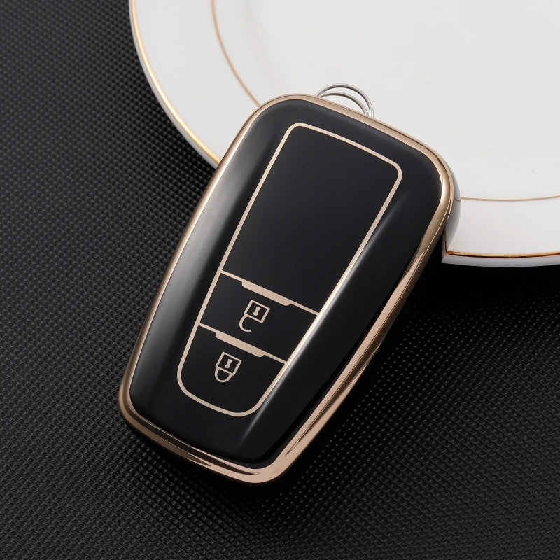 2/3/4 Buttons for Toyota Camry CHR Corolla RAV4 Avalon Land Cruiser Prado Prius 2017 - 2022 TPU Car Key Case Cover Fob Keychain