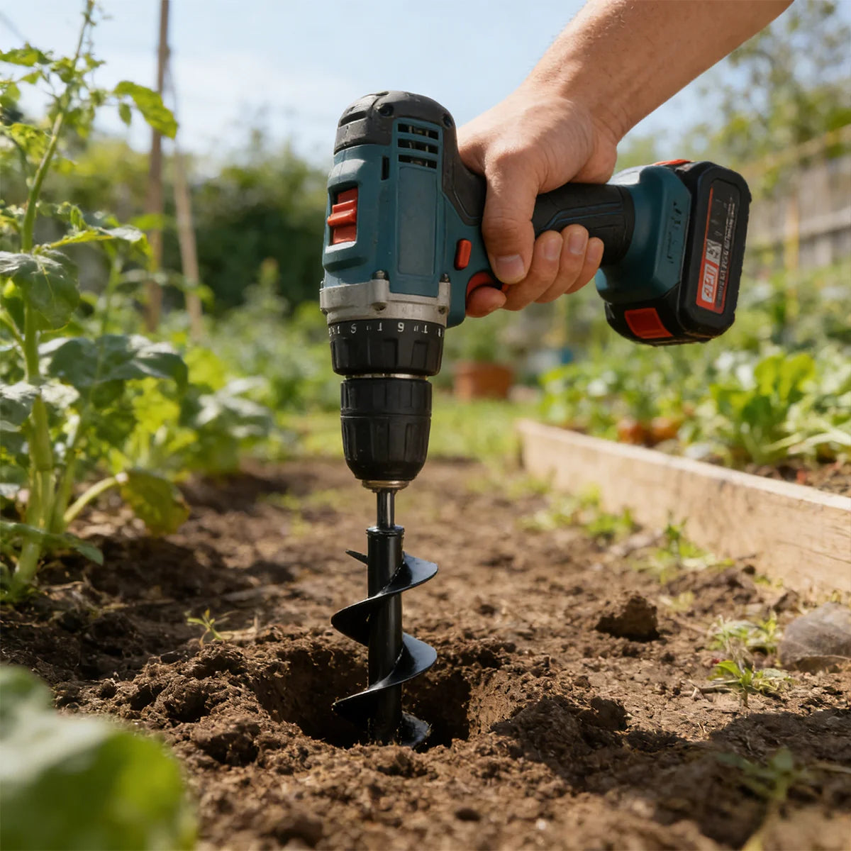 Spiral hole drill bit - Home planting spiral drill bit - Planting tool for loosening soil and digging holes, garden drill bit,
