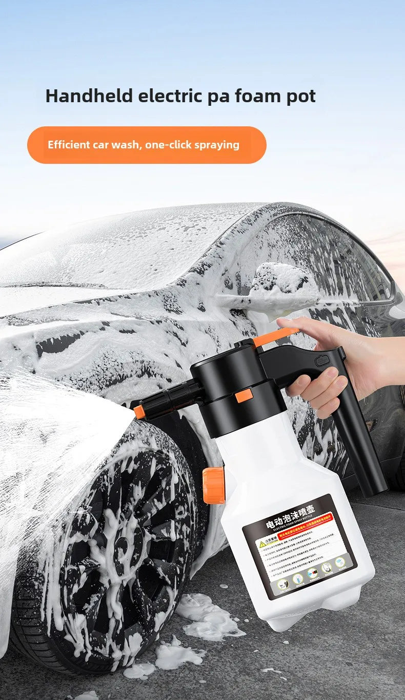 2L Handheld Electric Foam Sprayer Hand Pump Foam Sprayer Snow Foam Cannon Motorized Car Wash Sprayer for Car Wash Home Cleaning