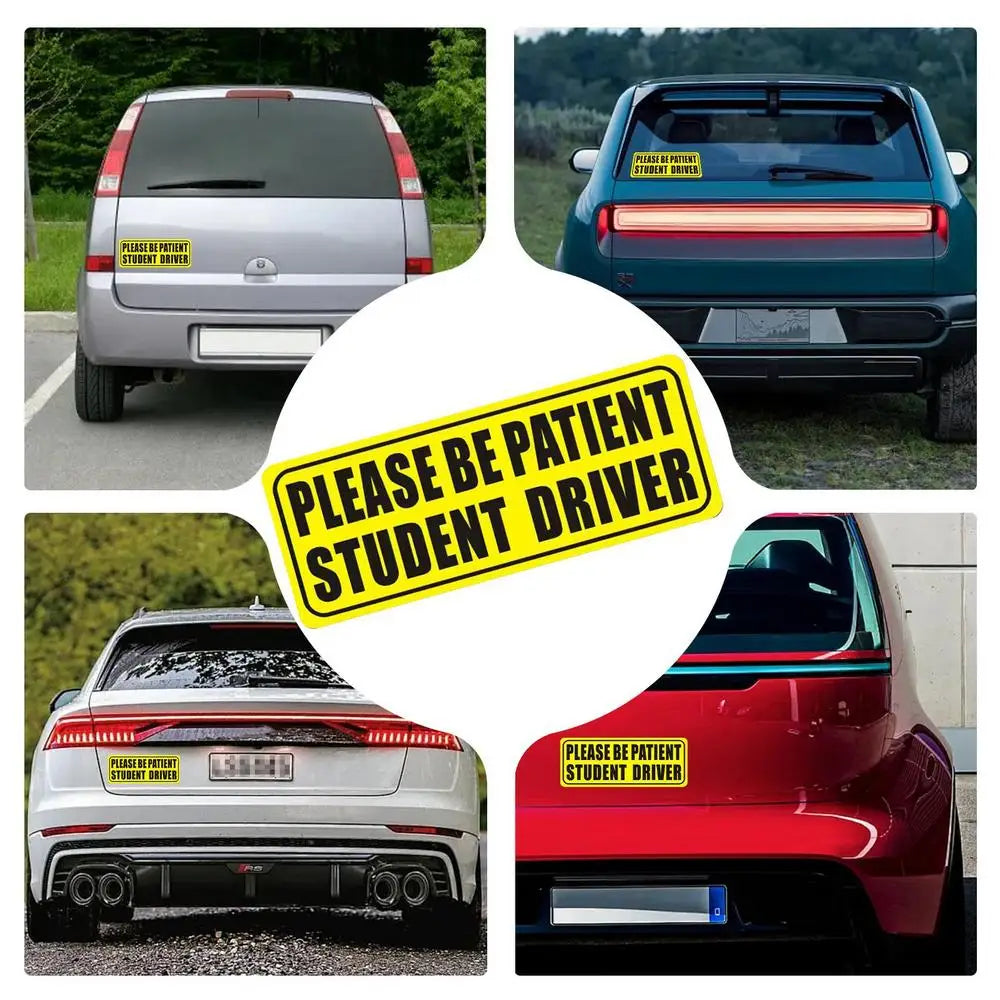 Student Driver Magnet For Car Please Be Patient Student Driver Decal Reflective Novice Driver Sticker Please Be Patient Student
