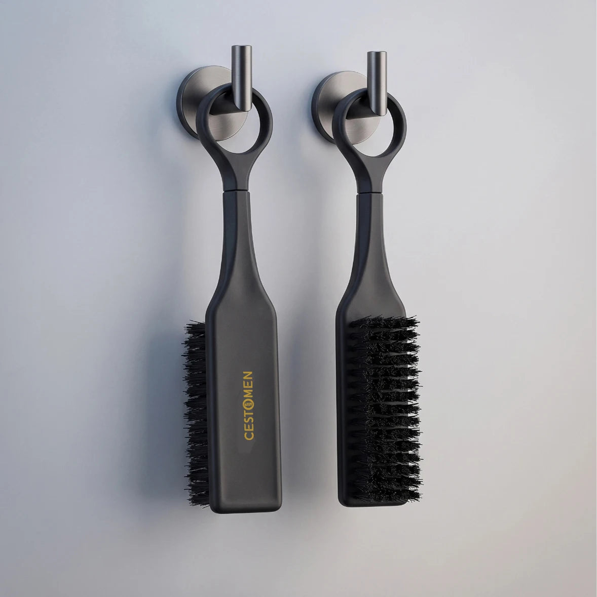3Pcs Men Grooming Set Professional Beard Brush Stainless Steel Ring Comb Mini Scissors Salon Home Daily Styling Beard Care Tools