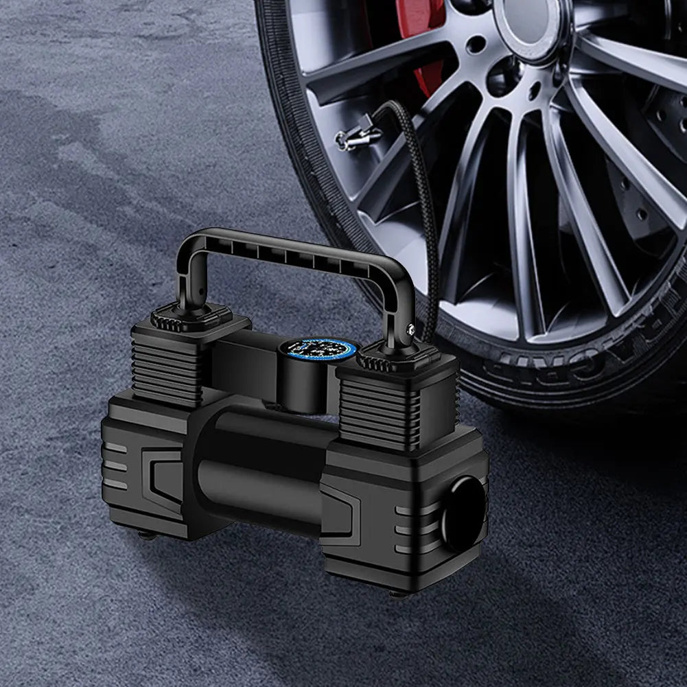 Car Tire Pump Auto Air Compressor Digital Display 12V Electric Car Tire Inflator with LED Light Vacuum Tire Pump for All Vehicle