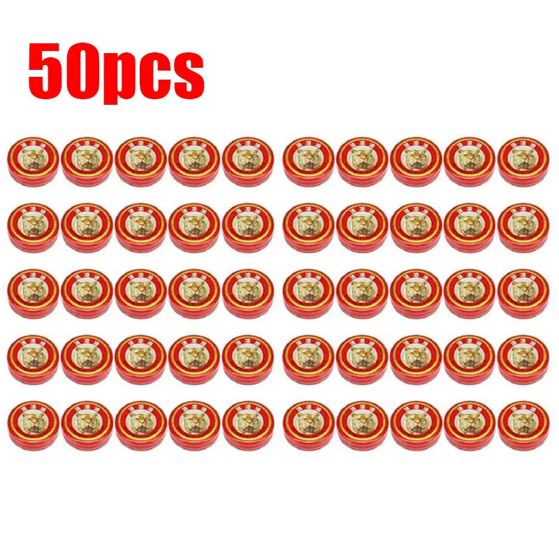 10/40/60pcs Natural Tiger Balm Essential Oil Mosquito Elimination Headache Cold Dizziness Solid Balm Ointment Fragrance Unisex