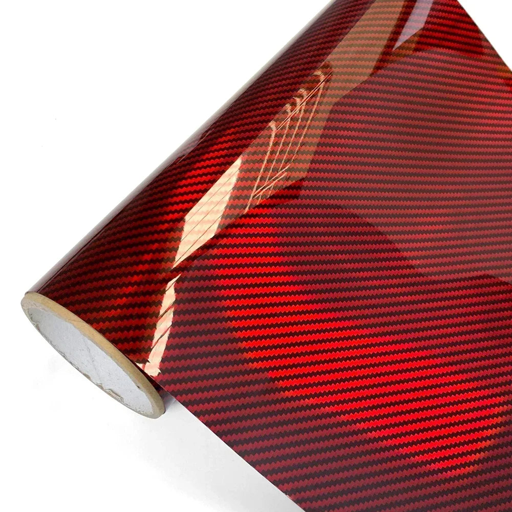 Laser Rainbow Carbon Fiber Stickers Gloss Car Vinyl Wrap Film Air Release Bubble Free Waterproof Sticker Tunning Car Accessories