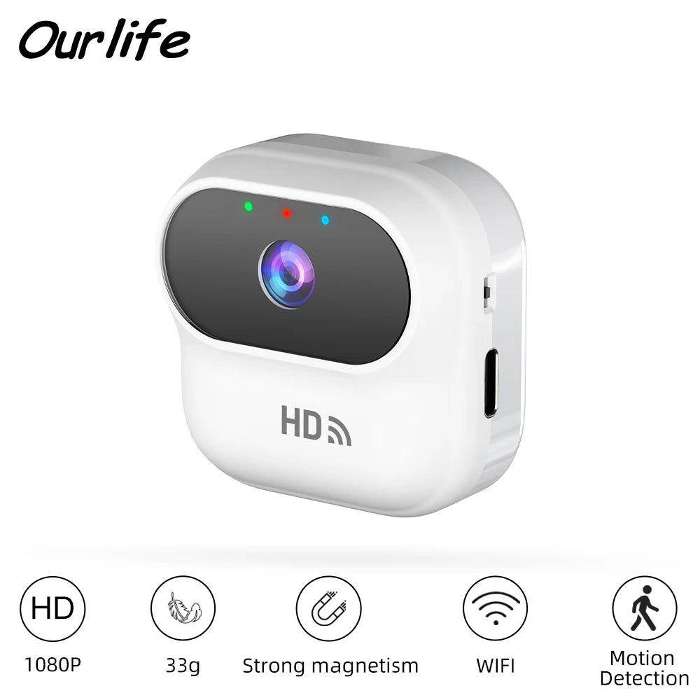 Ourlife A800 Mini WiFi Camera — Home Security with Motion Tracking