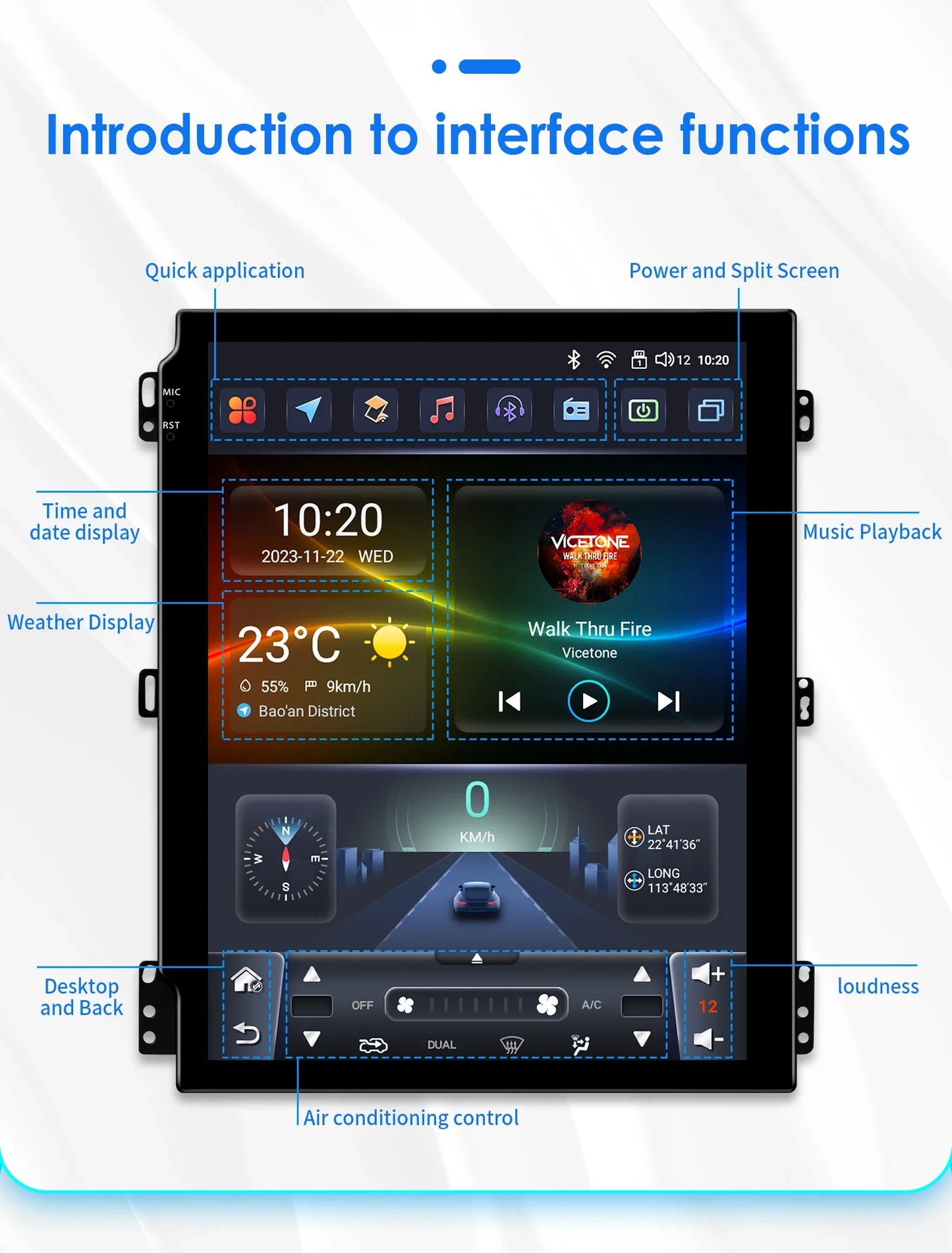 9.7"Android 14 Autoradio for Chevrolet Captiva 2006-2012 multimedia Video player GPS navi Stereo Audio 2din Carplay Touch Screen