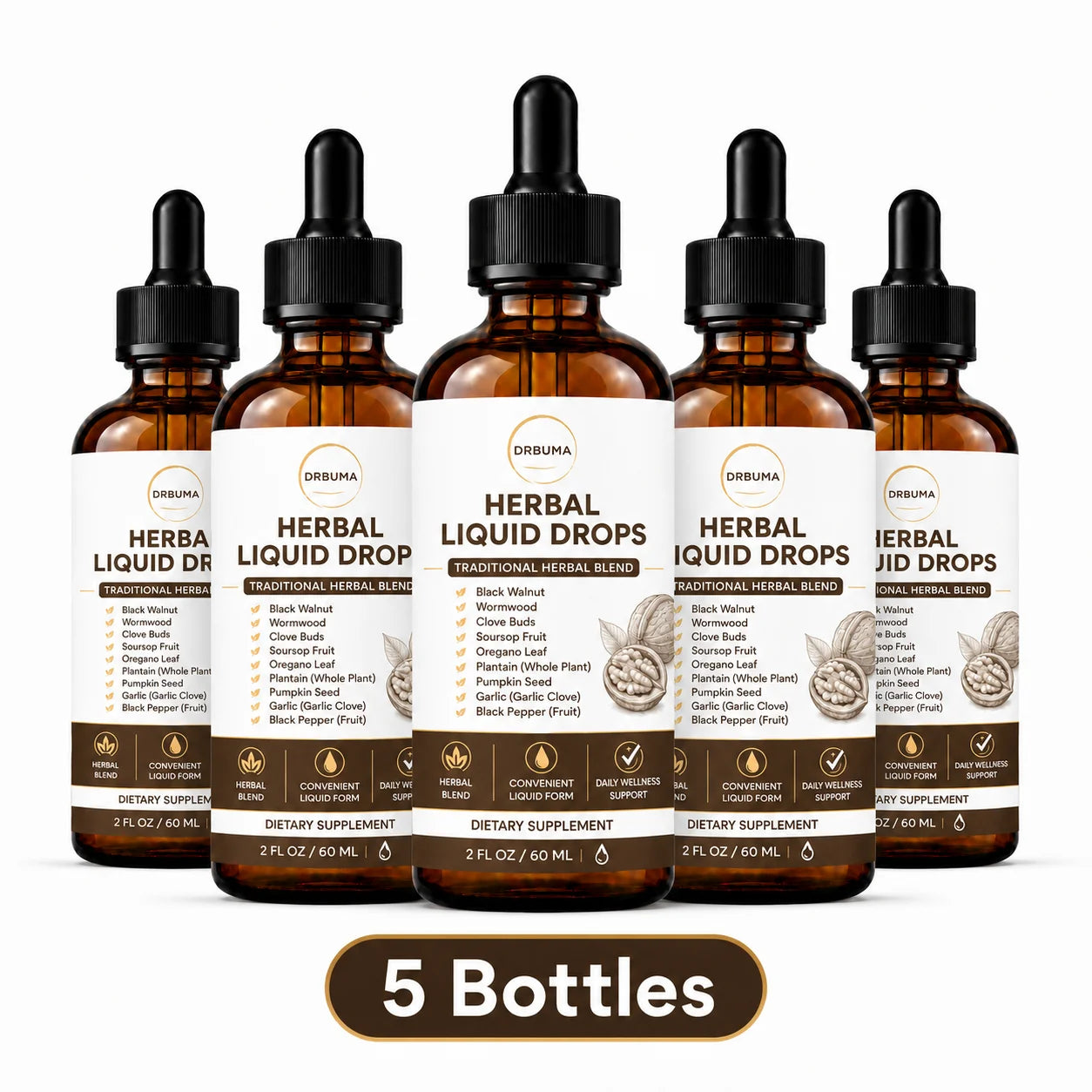 Natural Herbal Liquid Drops 60ml 2 oz, easily integrated into daily health regimens, daily health support for adults, traditional herbal formula, daily plant-based energy boost