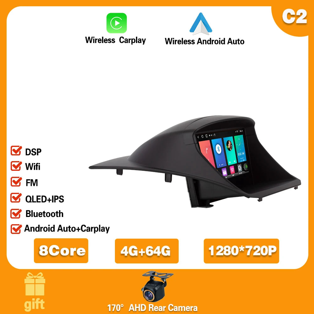 Car Stereo with Apple CarPlay & Android Auto, Compatible with Ford Fiesta Mk6 (2008-2019)
