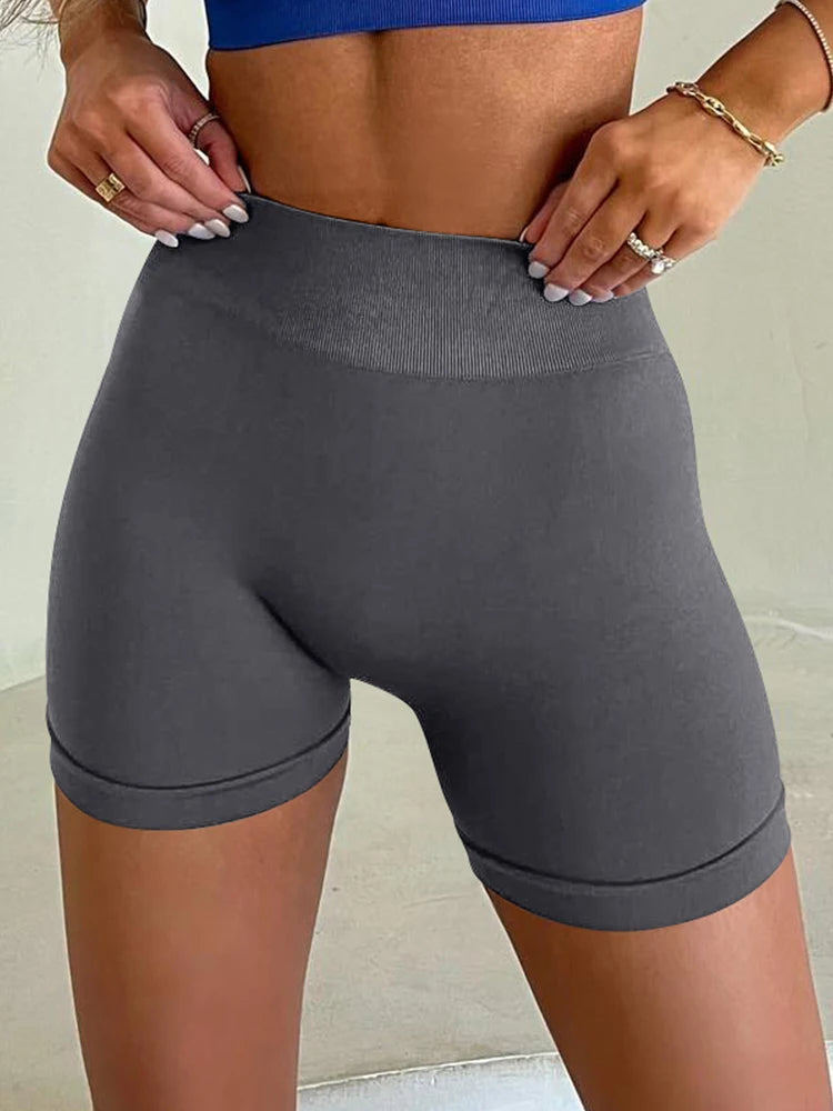 2026 Women's Yoga Shorts High Waisted Fitness Pants Seamless Hip Lifting Ladies Sports Shorts