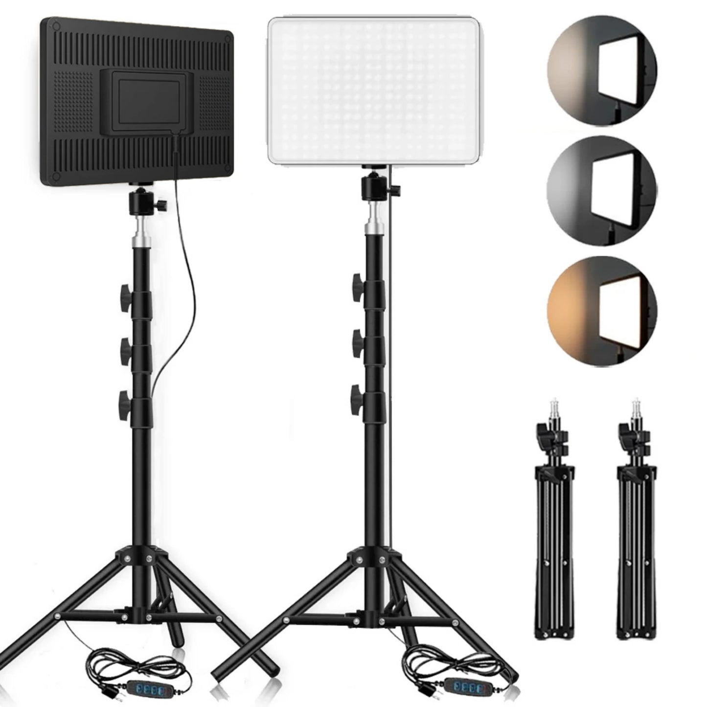 LED Video Light with Tripod Stand – Bi-Color 3200K-5600K Studio Lamp for TikTok, YouTube, Zoom & Photography