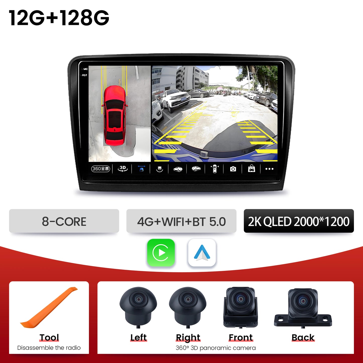 10inch Android 16 For Skoda Superb 2 B6 2008-2015 Car Radio BT Carplay Multimedia Navigation 2K QLED Screen