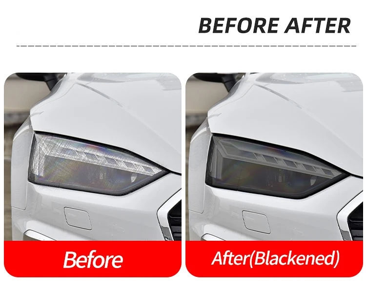 Smoked Black TPU Sticker Car Headlight Protective Film For Audi A3 8V S3 A4 B8 B9 A5 A6 S6 C8 A7 A8 D4 TT TTS Q3 Q5 Q7 Q8 RSQ8