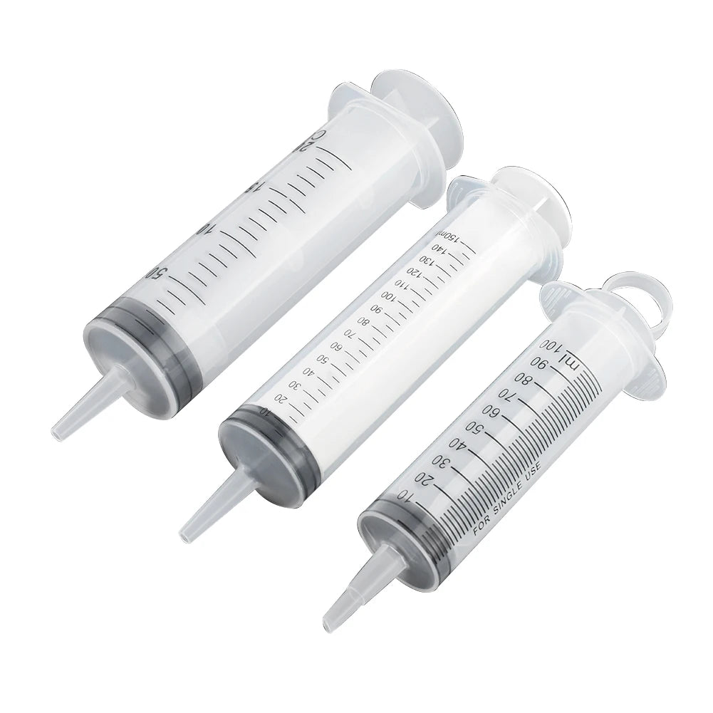Multifunction 100ml-550ml Syringe Large Capacity With 100cm Hose Pump Measuring Washable Injector For Pet Feeding Oil Glue Fluid