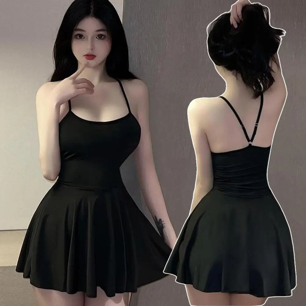 Women's Pleated Micro Mini Dress – Backless Ruffled Bandage Slip Night Club Dress | Black, Gray, White, Red