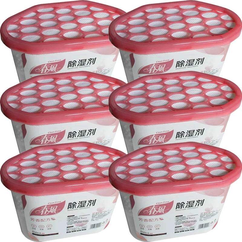 Wardrobe Dehumidification Box Moisture Absorber Reusable Moisture-proof for Wardrobe Closet Laundry Room Toilet Desiccant Boxes