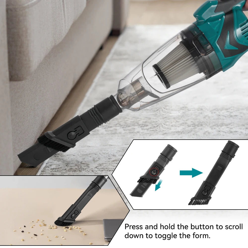 MMAlto Cordless Handheld Vacuum Cleaner – Compatible with Makita 18V / 21V Battery | 10Kpa Suction | 750ml Dust Bin | Home, Car & Pet Cleaning
