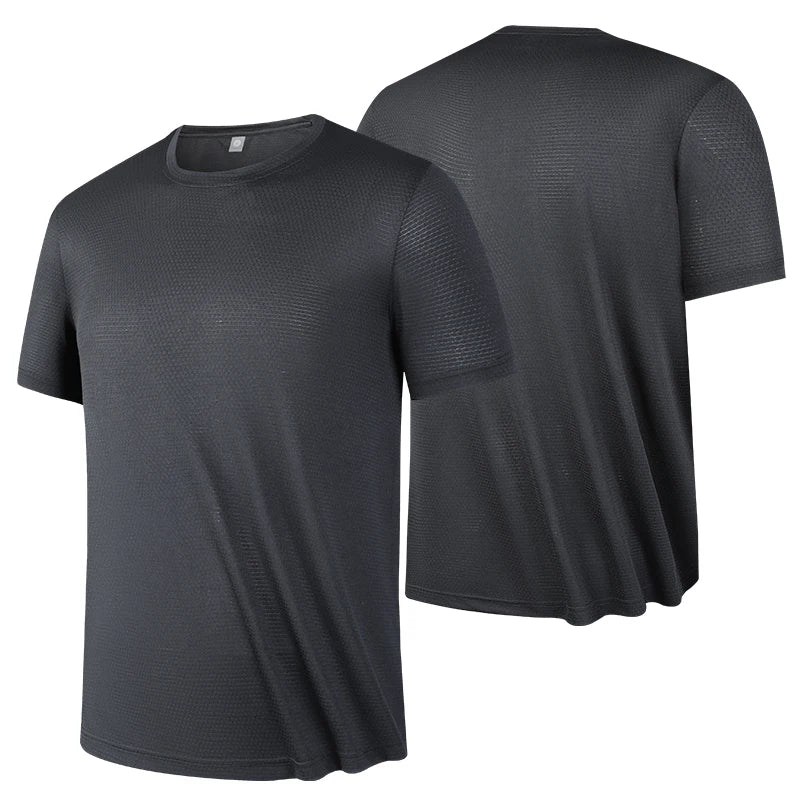 Summer fashion fitness style Breathable casual men's short sleeve T-shirt Outdoor running sports quick drying T-shirt shirt Tops
