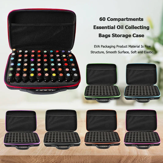 30/60 Bottles Essential Oil Case 15ml Essential Oil Collecting Bags Travel Portable Carrying Cases Nail Polish Storage Bag