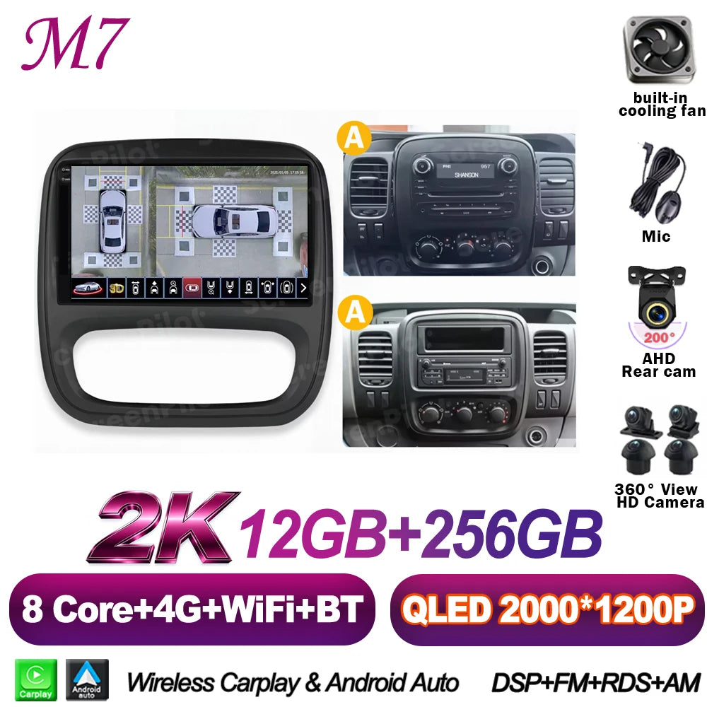 Android Car Radio for Renault Trafic 3 / Opel Vivaro B (2014-2018)