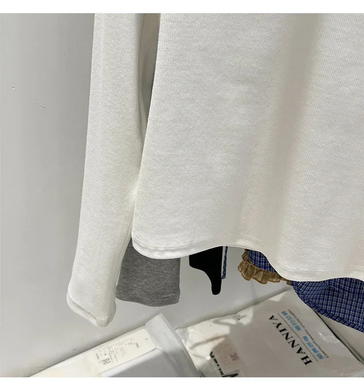 Women's slim V-neck long sleeve tee — view 14 of 20