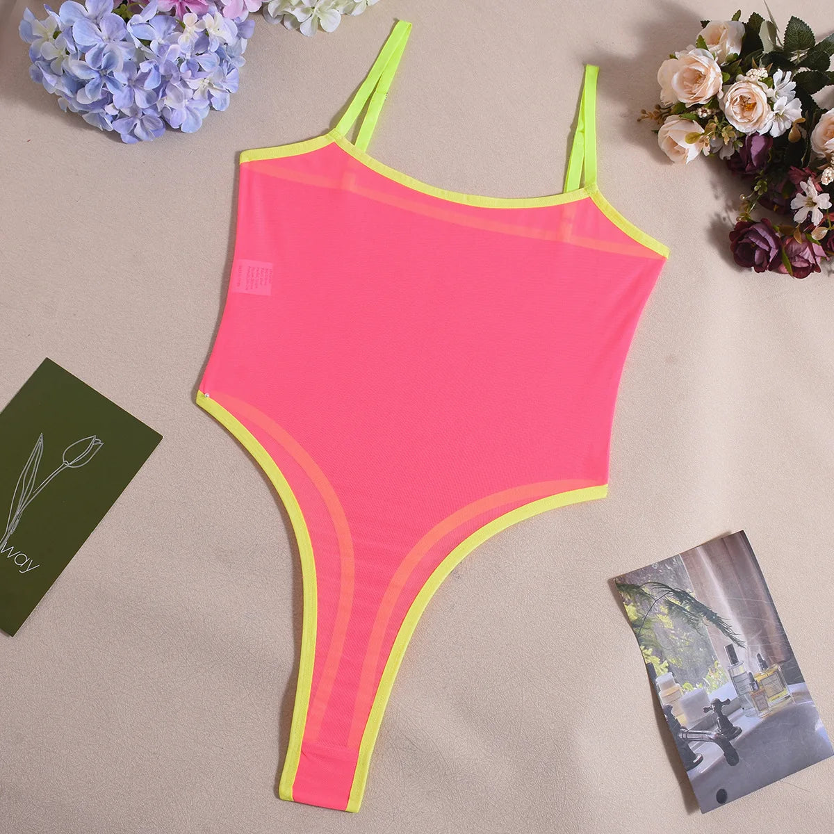 Women's sheer mesh fitted bodysuit — view 17 of 20
