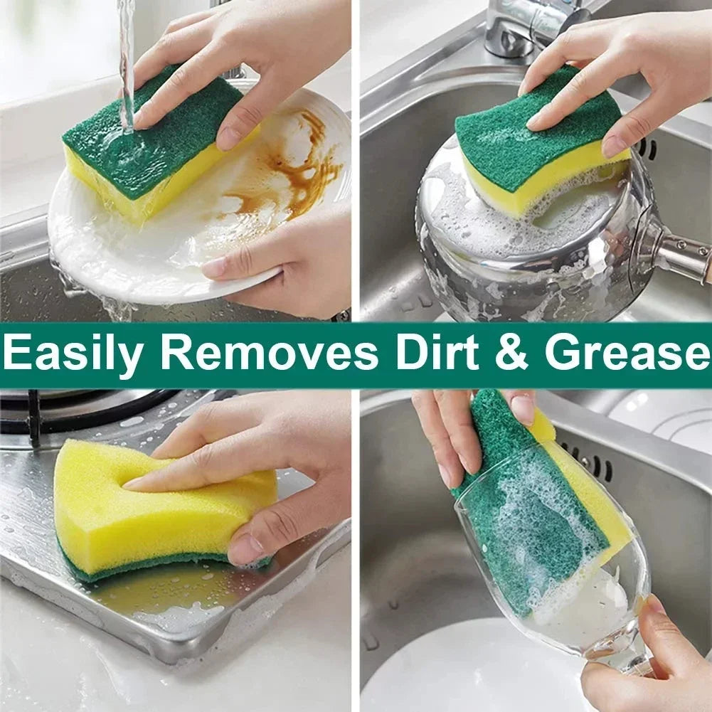 Highly absorbent double-sided sponge magic cleaning pot rust sponge cleaning brush kitchen cleaning tool