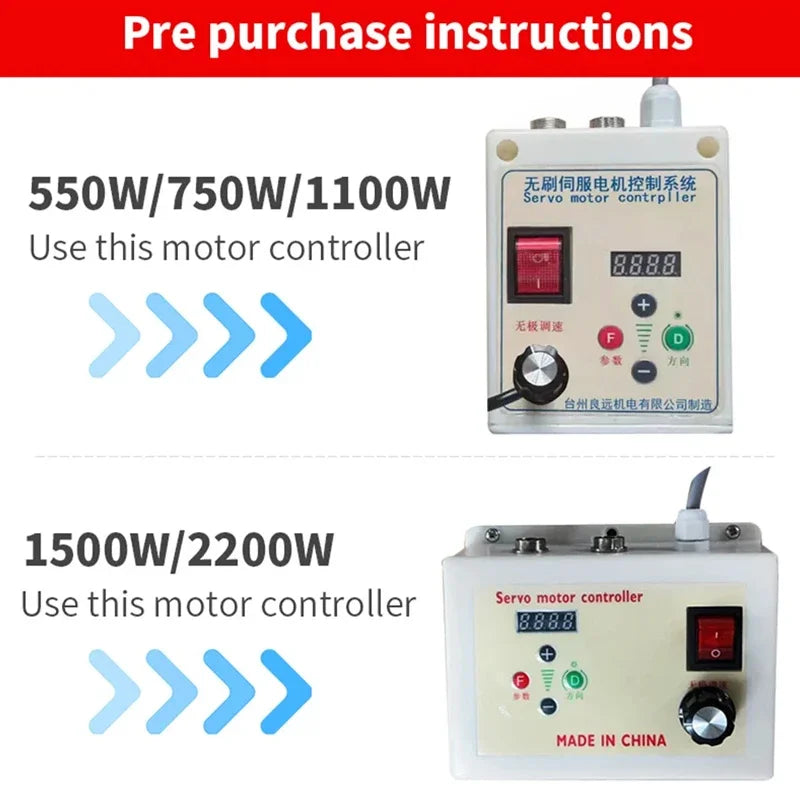 Brushless Servo Motor Kit 110V 220V 550W-2200W for Lathe Machinery CNC Servo motor Servo Motor System Industrial AC Servo Motor
