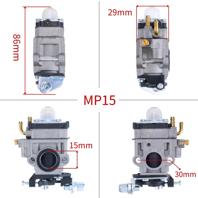 For Walbro CG430 CG520 BC430 BC520 40-5 44-5 43cc 49cc 50cc 52cc Brush Cutter 2-Stroke Engine Grass Trimmer Carburetor