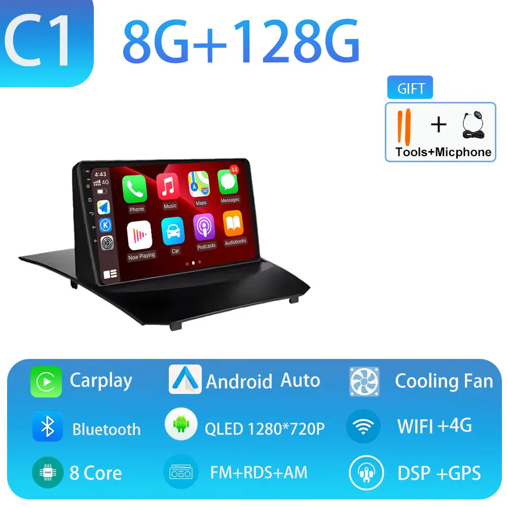 Car Stereo with Apple CarPlay & Android Auto, Compatible with Ford Fiesta Mk6