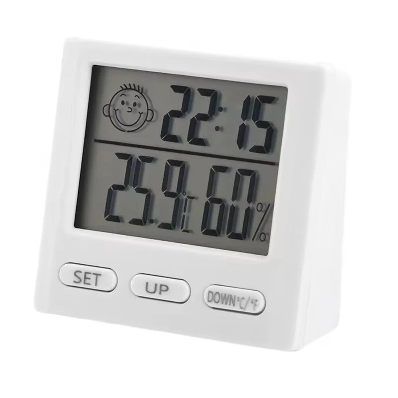 LED Thermometer Thermo-Hygrometer Multifunction Electronic Clock Temperature Humidity Meter Weather Station for Home With Alarm