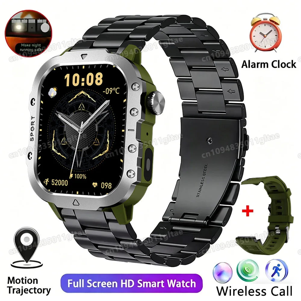 Military-Style Smart Watch — IP67, GPS, Outdoor Fitness Tracker
