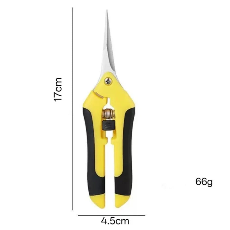 Garden Pruning Shears – Straight-Head Non-Slip Stainless Steel Bonsai & Household Scissors