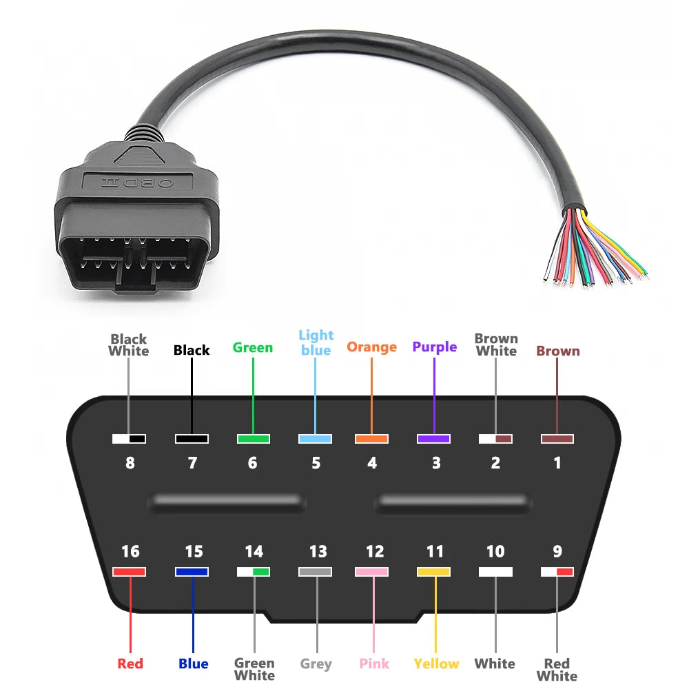 OBD2 30cm Male/Female Plug Connector Auto Scanner Cables OBDII 16Pin Automotive Diagnostic Extension Scanner Adapter