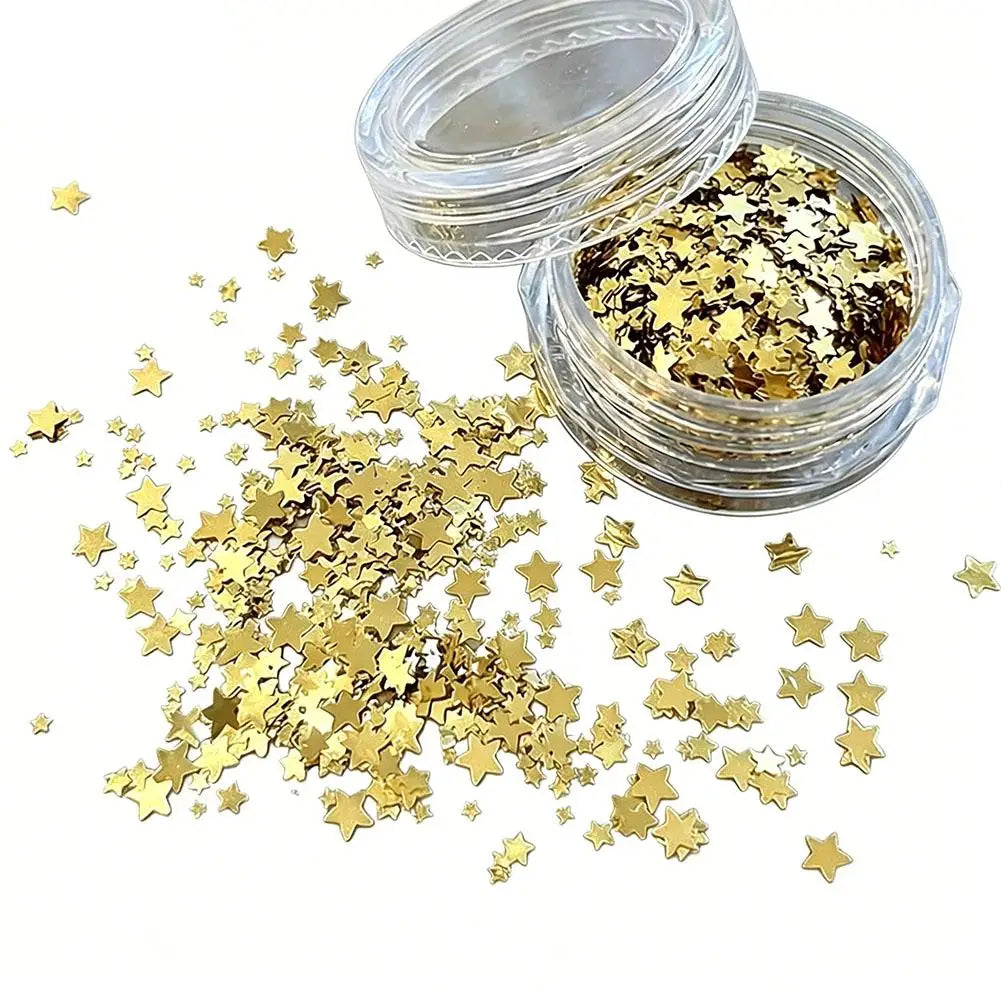 Silver Glitter for Nails Design Shiny Nail Glitter Flakes Sparkling Silver Nail Sequins Starlight Sequins Glitters Nails Charms