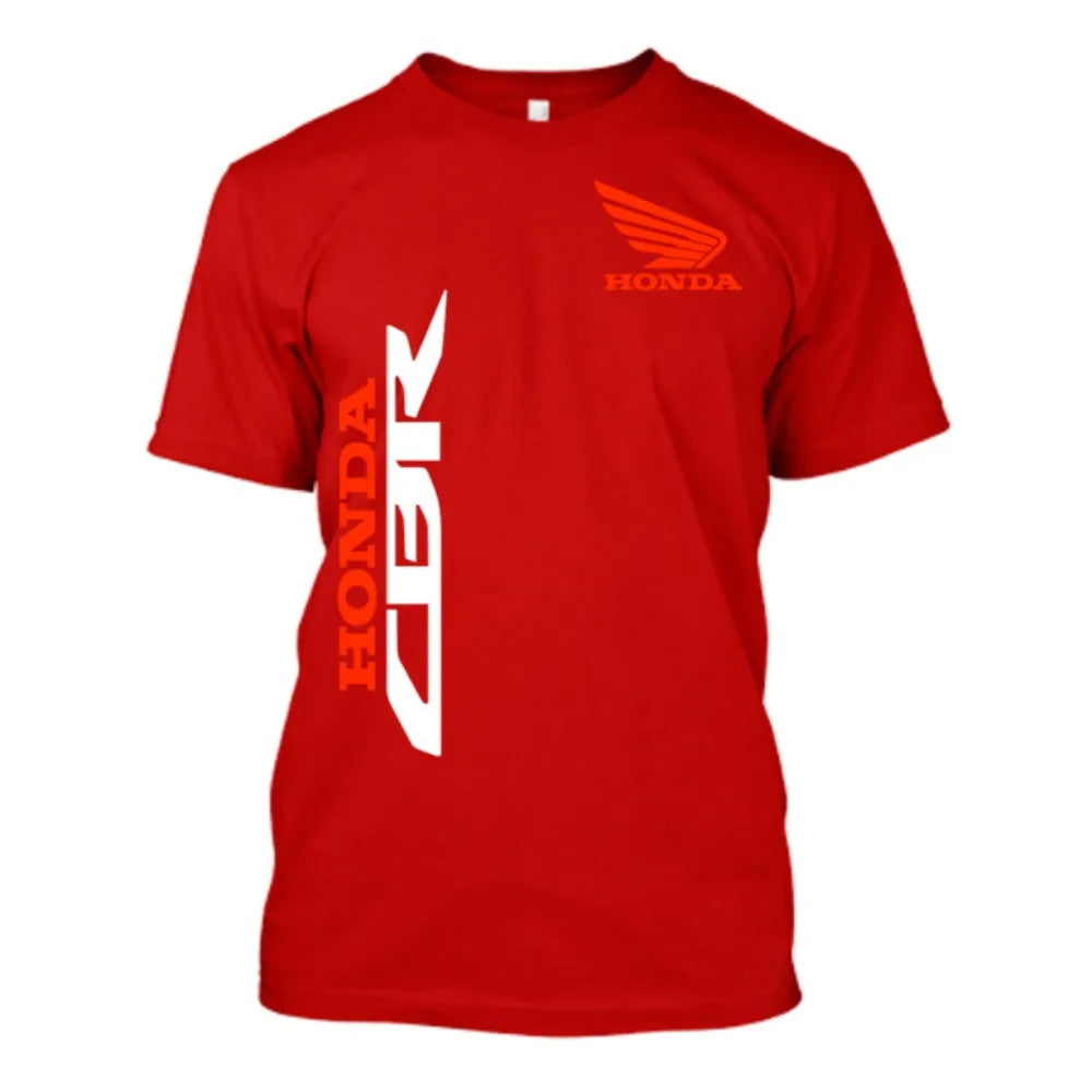 Honda Men's and Women's T-shirt Honda CBR Cycling Tee Summer New Motorcycle Riding Off-road Short-sleeved Spring Racing Top
