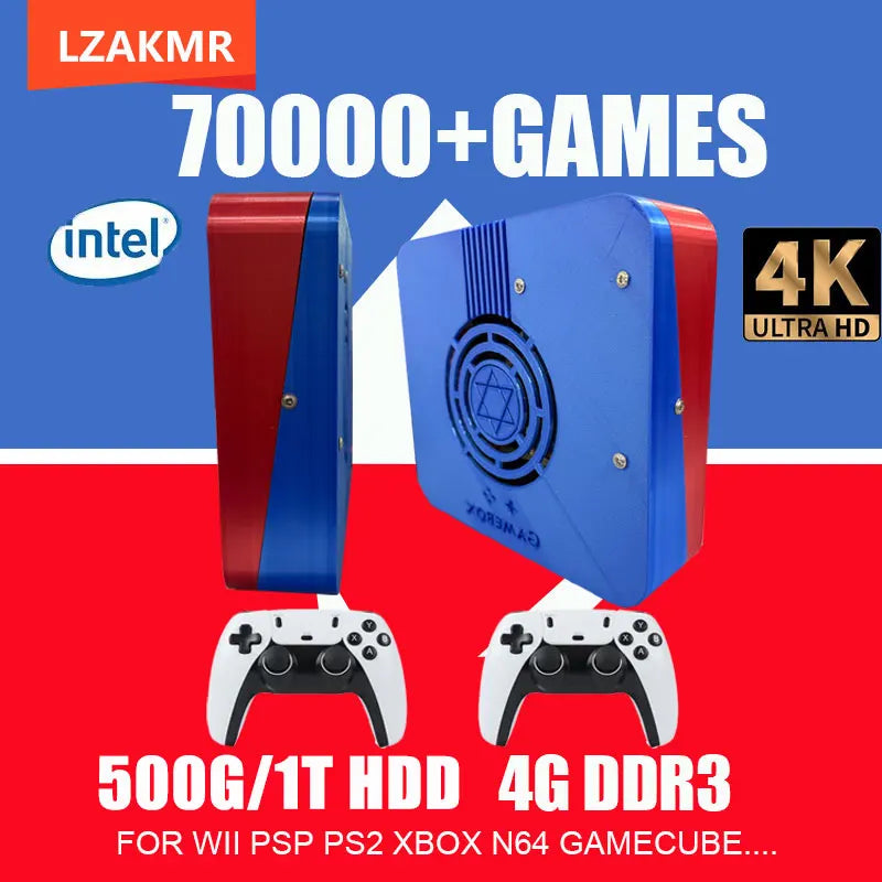 GD10 Dual-System Mini PC Console — i3 CPU, 1TB, Plug-and-Play TV, Wireless Controller