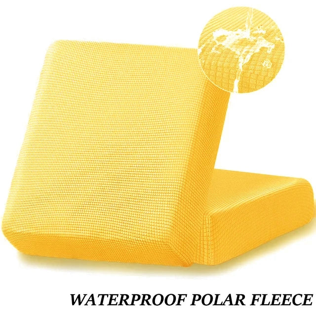 Waterproof Plain Sofa Cushion Cover Jacquard Elastic Sofa Slipcovers for Living Room Chaise Lounge L-shaped Sofa Seat Cover