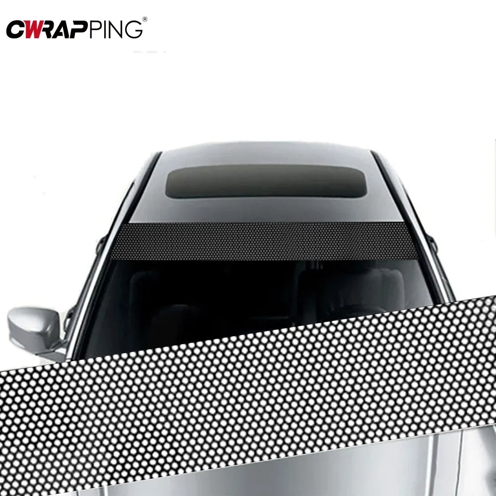 Car Sunshade Stickers Auto Front Windshield 3D Vinyl Film Rear Gear Sunshade Decorative Decals Stickers Auto Decorative Stickers