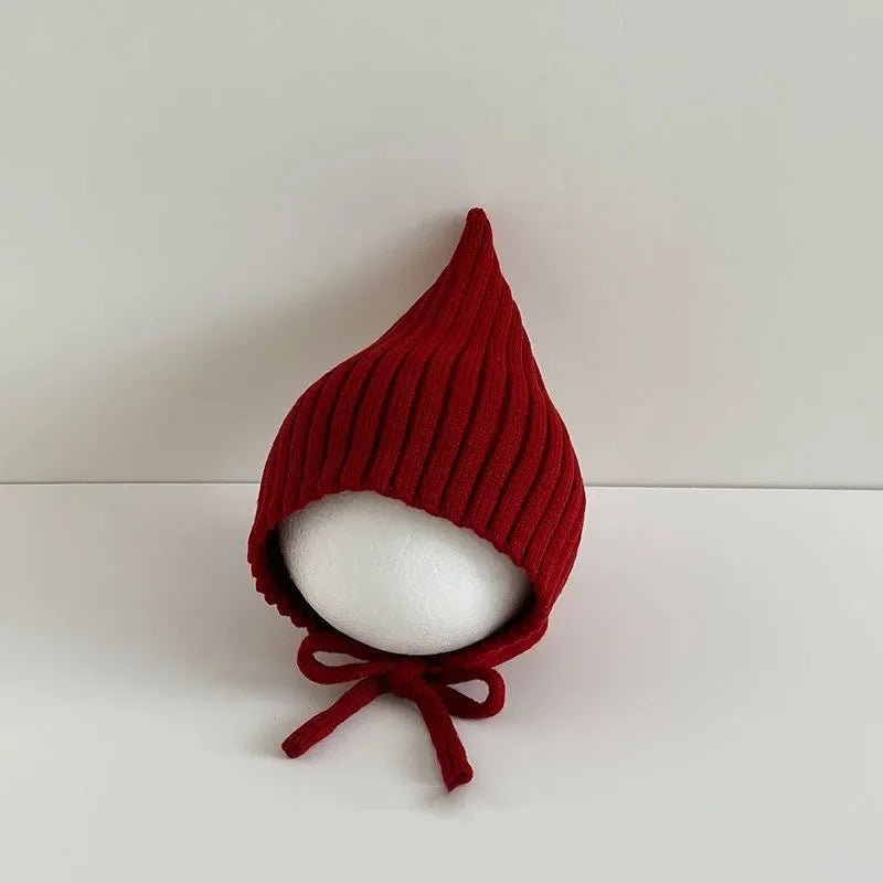 Baby Elf Hat with Ear Flaps - Knit Pom Pom Beanie 0-24 Months - photo 11