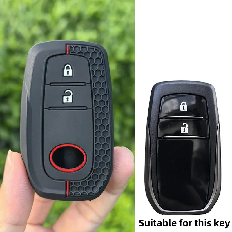 2026 Silicone Auto Remote Car Key Case Cover For Toyota CHR Hilux Fortuner Land Cruiser 200 Camry Corolla Crown RAV4 Highland