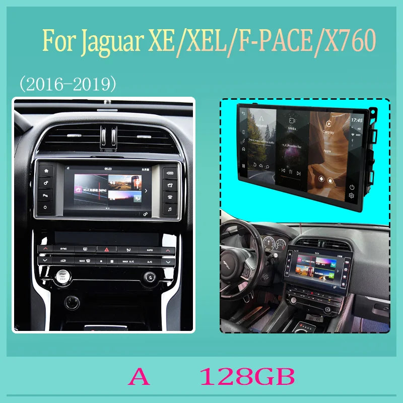 13.3" Car Stereo with Apple CarPlay & Android Auto, Compatible with Jaguar XE, XEL & F-PACE (2016-2019)