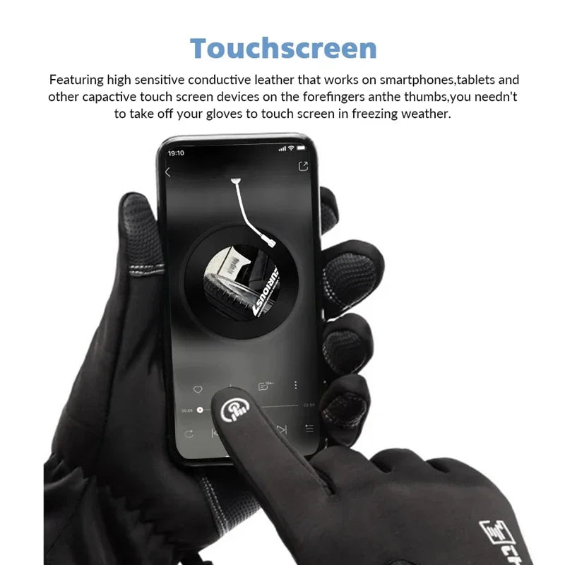 Thermal Touchscreen Winter Gloves, Windproof Ski Gloves