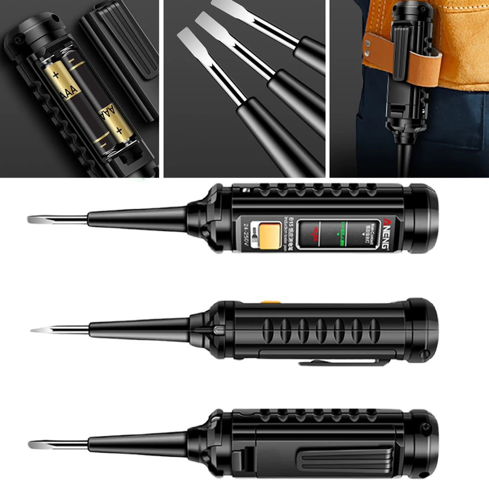 ANENG B15 One-word Screwdriver Tester Highlight Color Indicator Light Professional Electrician Induction Teste Pen Test Tools