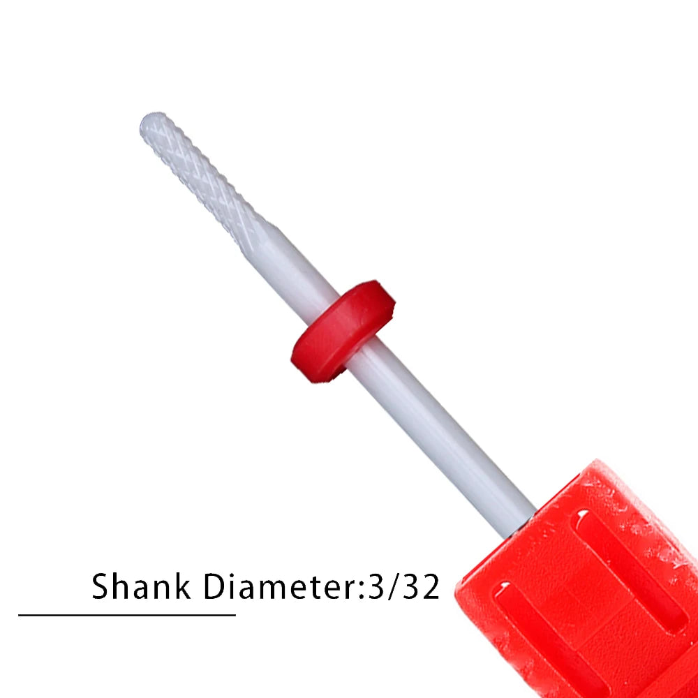 Nail Drill Bits Flame Ceramic Cutters for Manicure Electric Pedicure Nail Bits Gel Polish Remover Files Burr Nail Accessories