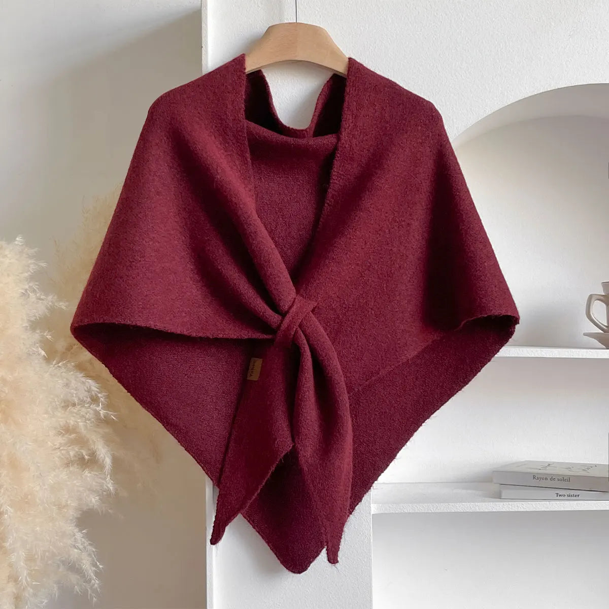 Women's Knit Triangle Shawl - Warm Neck and Shoulder Wrap - photo 9