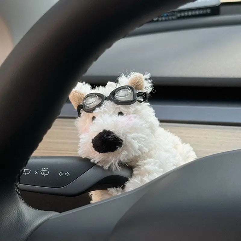 Cute Cat Plush Doll Car Windshield Wiper Decorations Home Desk Ornament Creative Gift Home Decoration Accessories